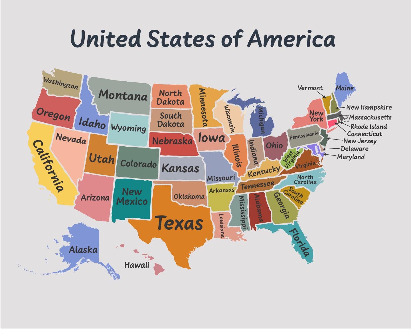 Regions Of The USA Map Classroom Wall Decor Educational Poster