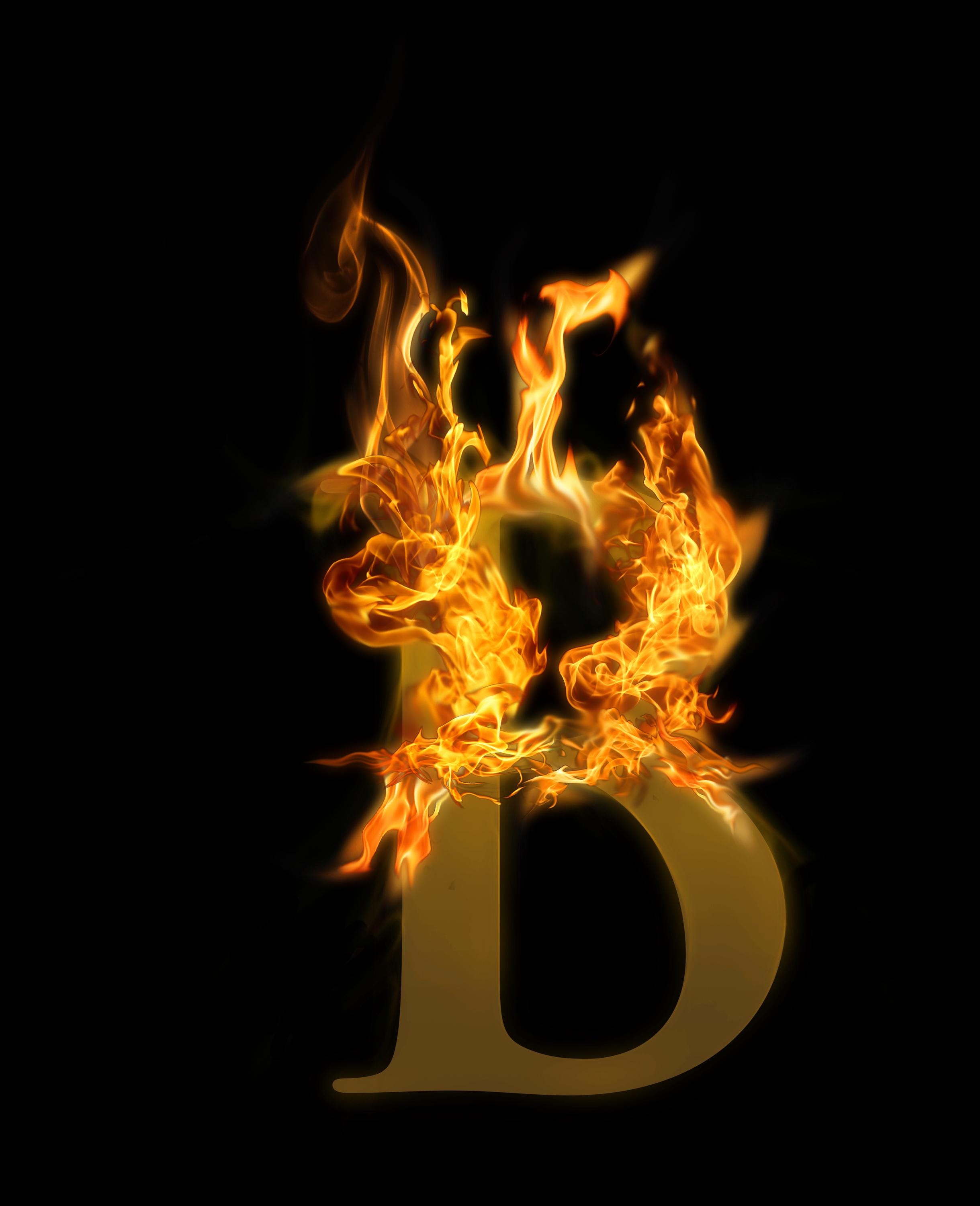 Fire Alphabet Overlays, Realistic Flame PNG, Burning Letters, Digital ...