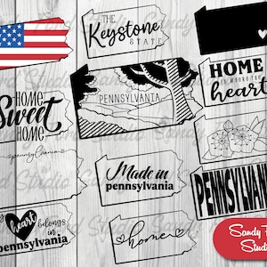 Pennsylvania State SVG bundle, Pennsylvania Clipart, Pennsylvania Outline, Pennsylvania PNG, Pennsylvania Vector- Instant Download