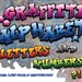 Graffiti Alphabet - Letters and numbers - Pink, blue, orange, green, white - 200 files - png files + digital paper - Instant Download 