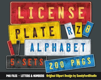"Nummernschild Alphabet PNG:"