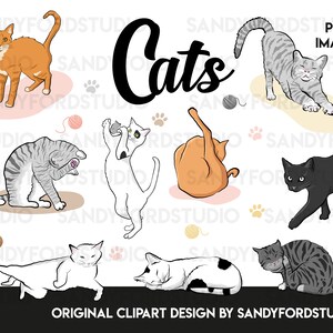 Cats ClipArt Collection - Instant Download - PNG files