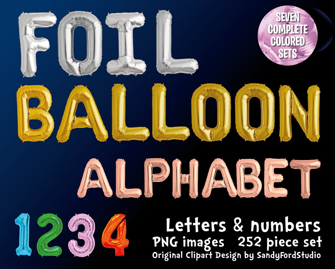 Balloon lettering set discount