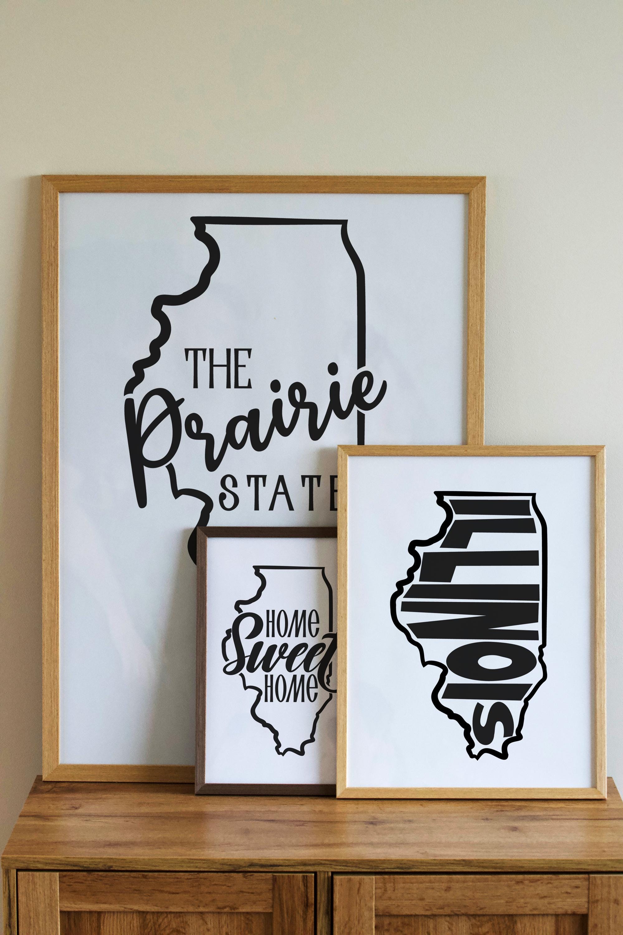 Illinois SVG Bundle – State Outline, Flag, Flower, Landscape Png Ai Eps ...