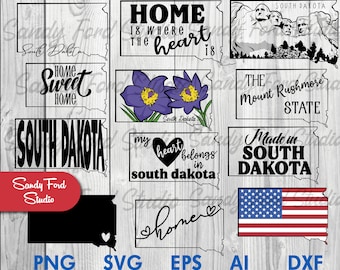 South Dakota State SVG bundle, South Dakota Clipart, South Dakota Outline, South Dakota PNG, South Dakota Vector- Instant Download