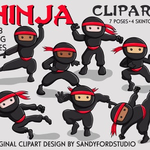 Ninja ClipArt Collection - Instant Download
