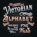 Victorian Alphabet Letters PNG | Ornate Vintage Font Clipart With ...