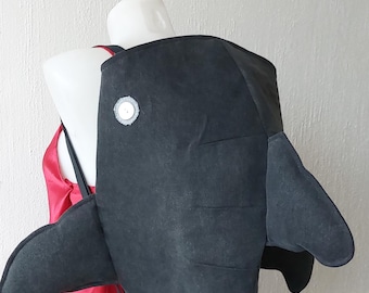 Megalodon black XXL denim Whaleshark backpack jeans whale shark bag