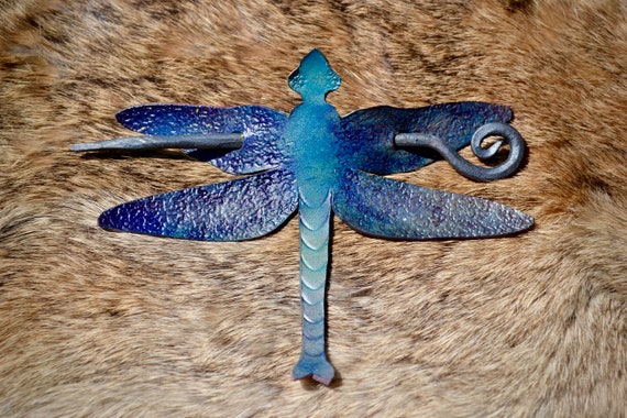 Forged Leather Dragonfly Hair Pin Etsy