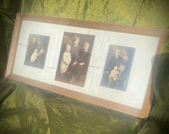 Century old family photos 1919-1923 in frame