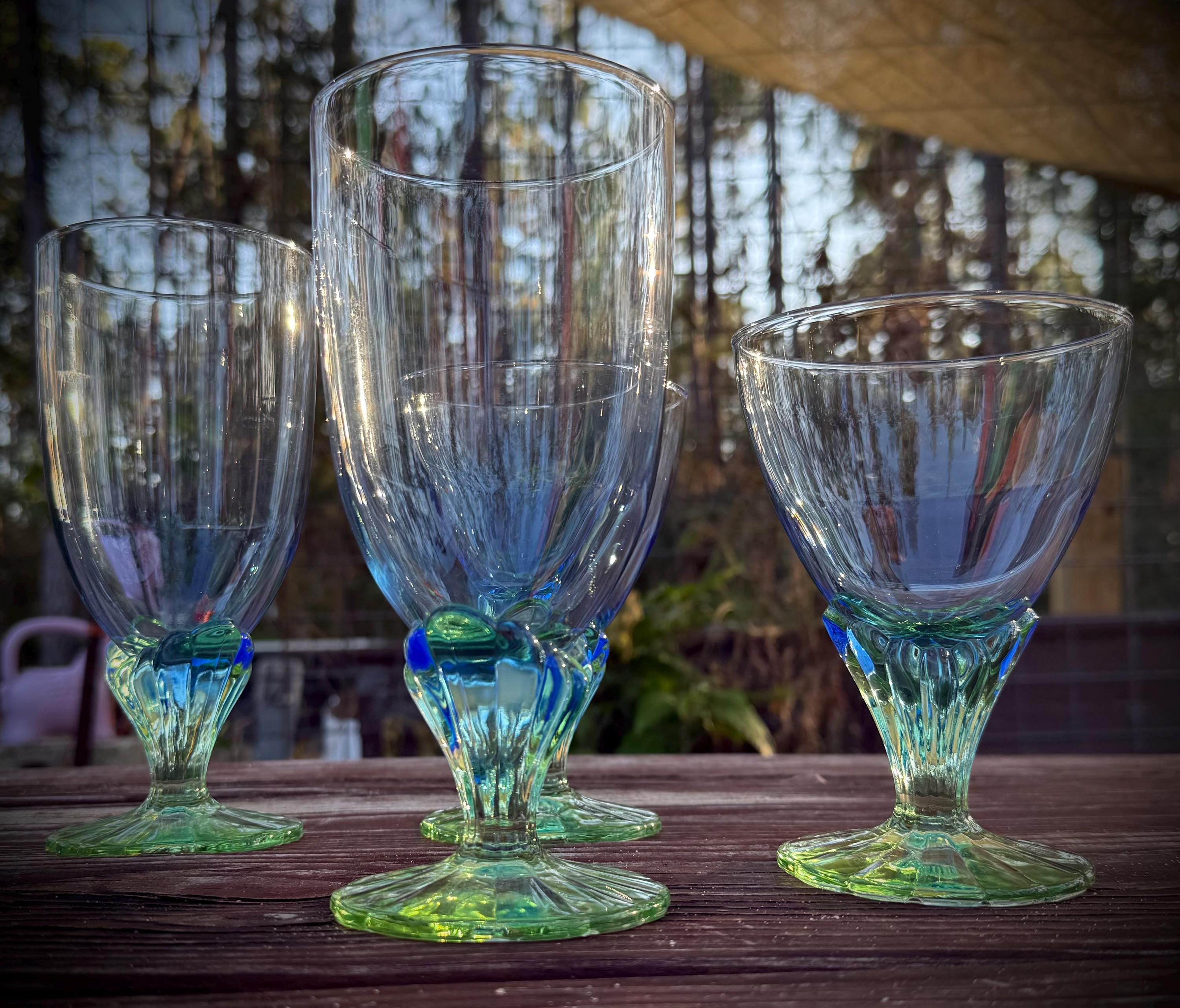 Set of 4-bormioli Rocco Bahia Glasses Crystal - 1960s - Etsy