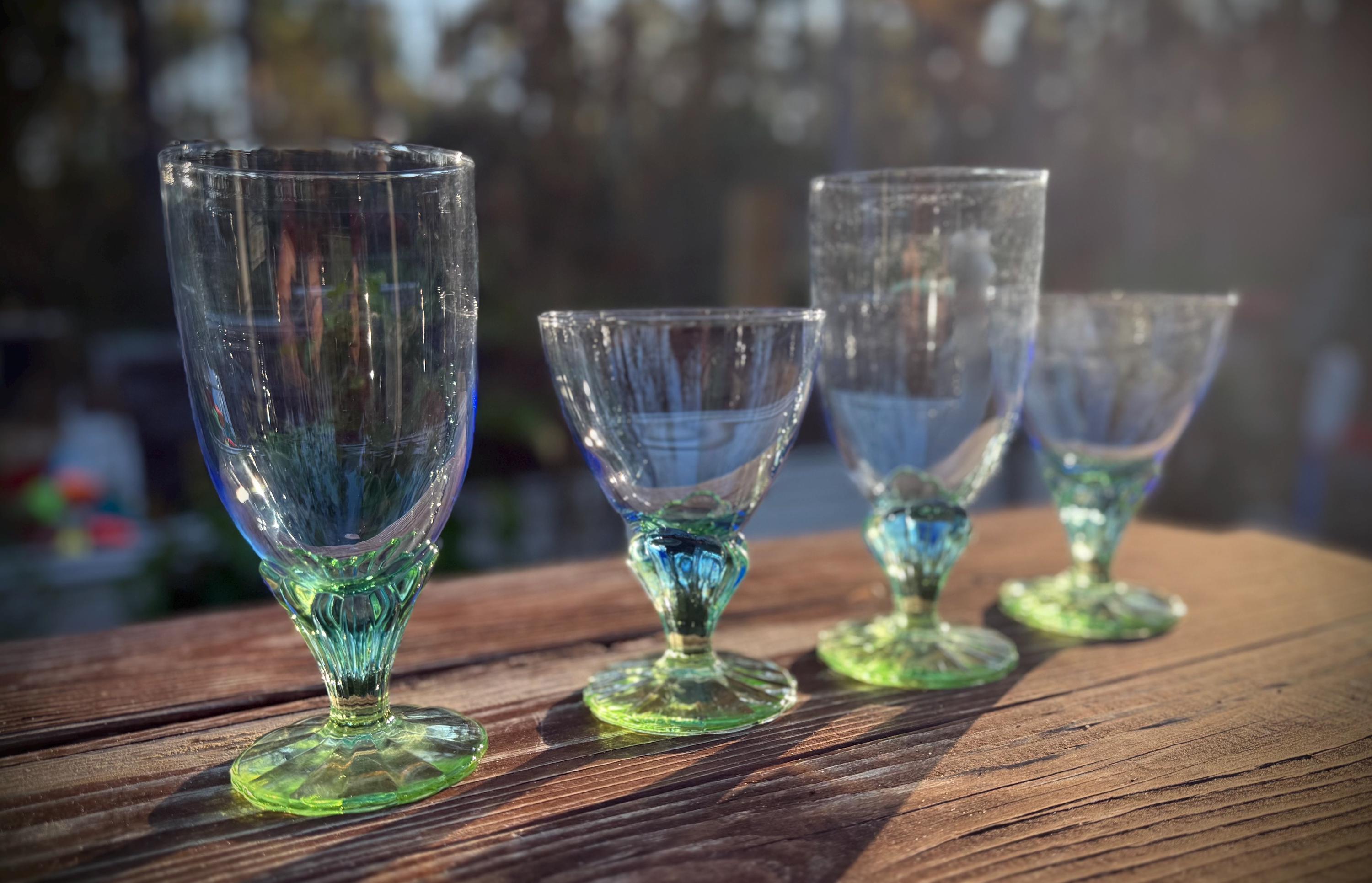 Set of 4-bormioli Rocco Bahia Glasses Crystal - 1960s - Etsy