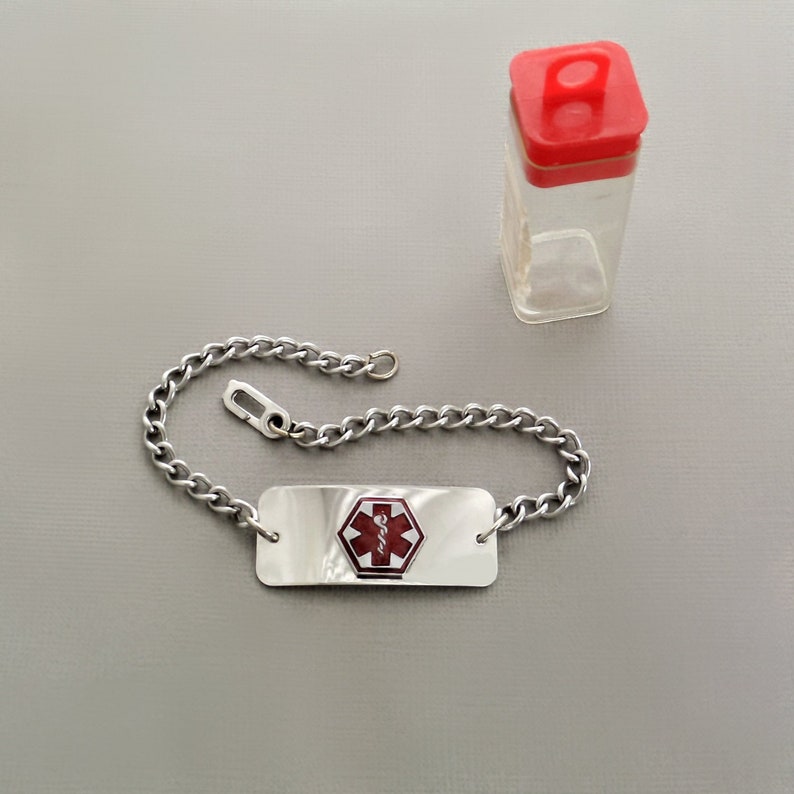 Vintage Medical Medic Alert ID Bracelet HEART PATIENT Silver Etsy