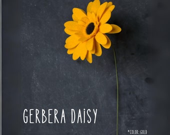 Gerbera Daisy Felt flower single stem wedding gift custom wedding bouquet wedding arrangement floral centerpiece wedding centerpiece