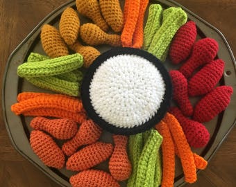 Fried Chicken Platter Crochet Pattern