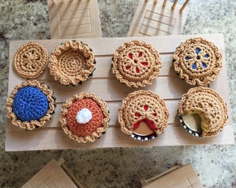 Bottle Cap Pies Crochet Pattern