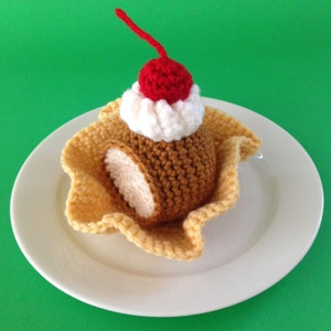 Patrón de crochet de helado frito mexicano imagen 3