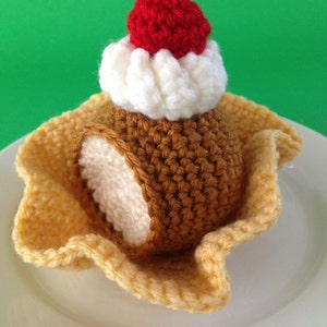 Patrón de crochet de helado frito mexicano imagen 4