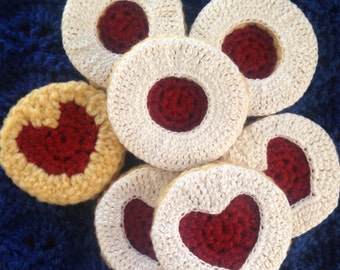 Buttery, Confectioners' Sugar-Dusted, Jam-Packed Linzer Cookies Crochet Pattern