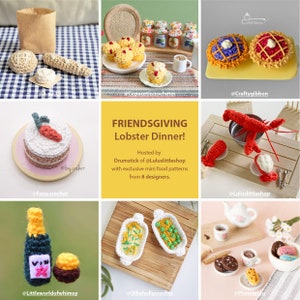 FRIENDSGIVING - Lobster Dinner! Crochet Pattern 8 Designer Collaboration E-book