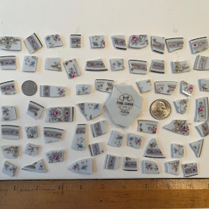 Vintage Fine China Made Japan Broken China Mosaic Pieces Focal One Of A Kind Art Object Unique Recycled Dish Repurposed Plates Mosaic Pots
