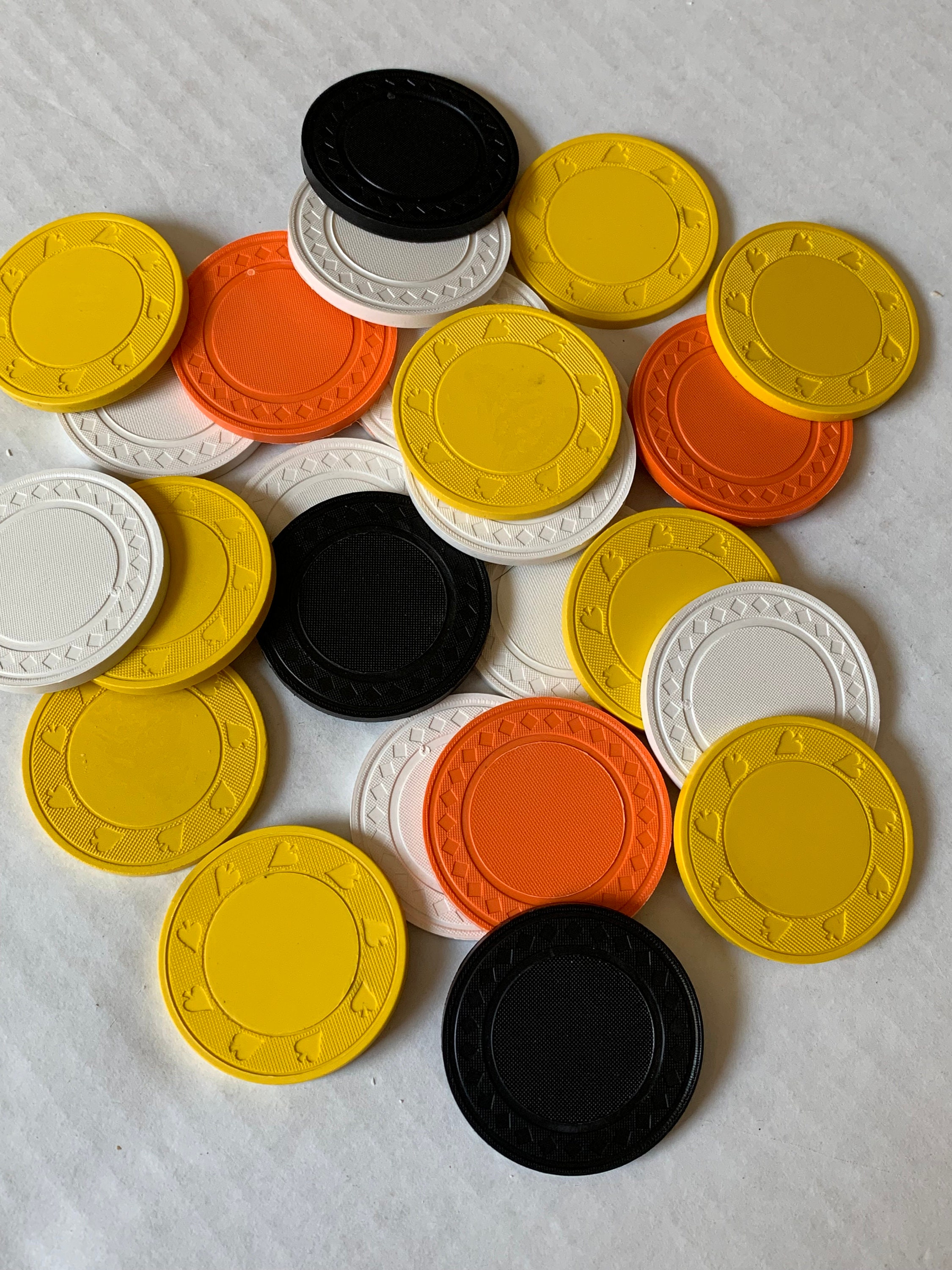 Clay Poker Chips Assorted Colors Lots The Sound Weight Feel & Etsy