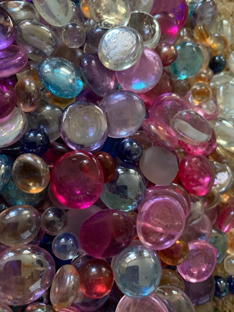 2 lbs Glass Gems Marbles Mixed Random Assortment Mosaic Art Etsy