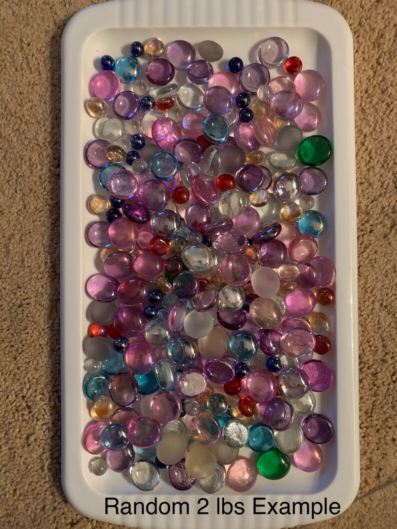 2 lbs Glass Gems Marbles Mixed Random Assortment Mosaic Art Etsy