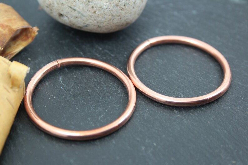Copper Hoop Earrings 8g 3.2mm Singles Pairs Copper Hoop Etsy