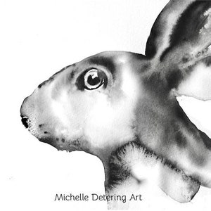 Rabbit Watercolor - Black-tailed jackrabbit, Rabbit Art, Rabbit Decor, Desert Rabbit, Jackrabbit, Rabbit Painting, Rabbit Decor, Hare Art