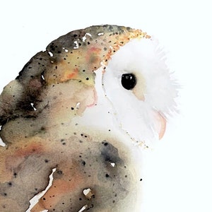 Barn Owl Watercolor - Watercolor Print, Watercolor Owl, Owl Print, Barn Owl Art, Barn Owl Watercolor, Owl Watercolor, Owl Decor, Owl art