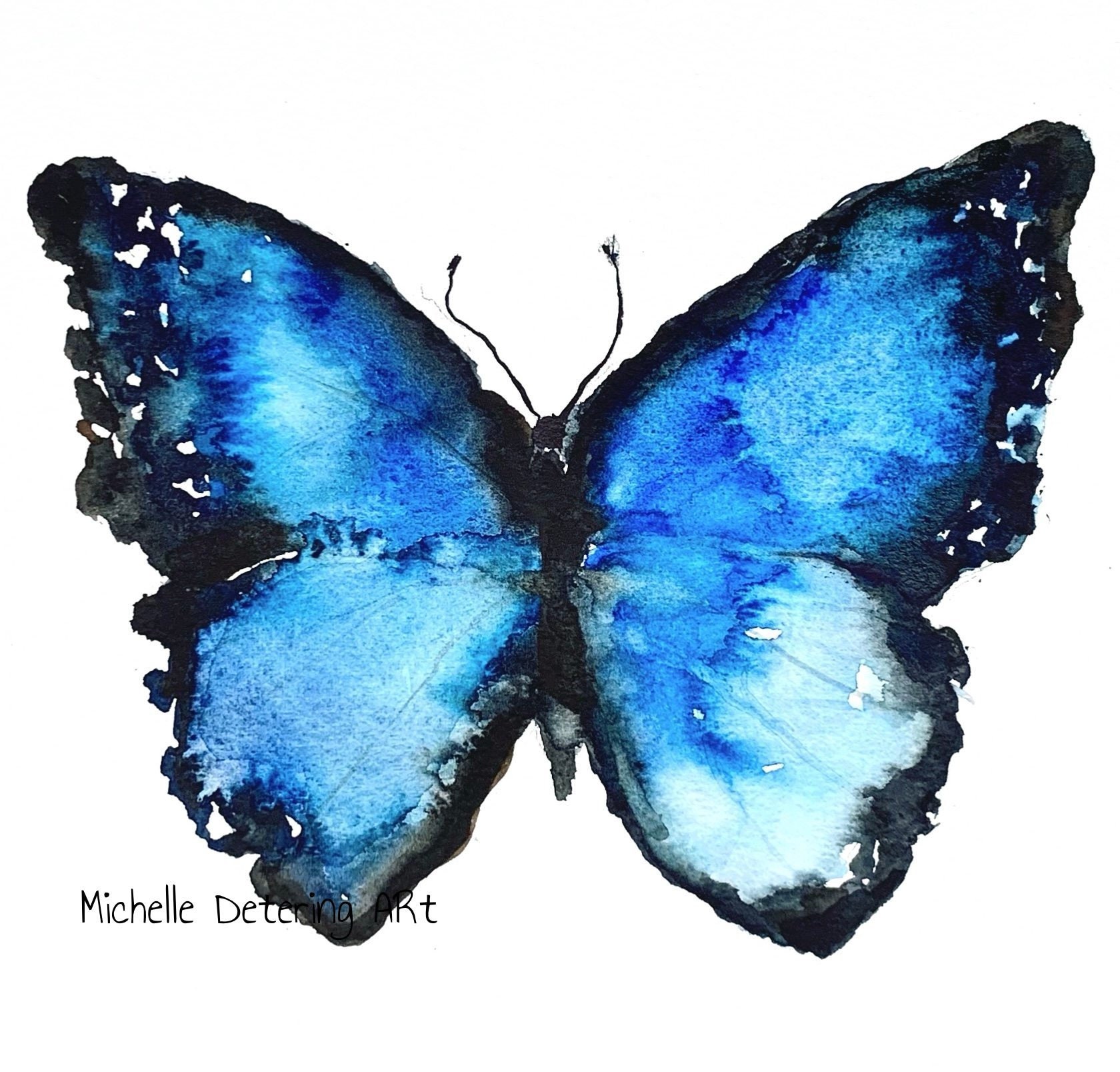 Blue Morpho Butterfly Watercolor Print, Watercolor Giclee, Watercolor  Butterfly, Butterfly Art, Blue Butterfly, Blue Butterly Painting - Etsy