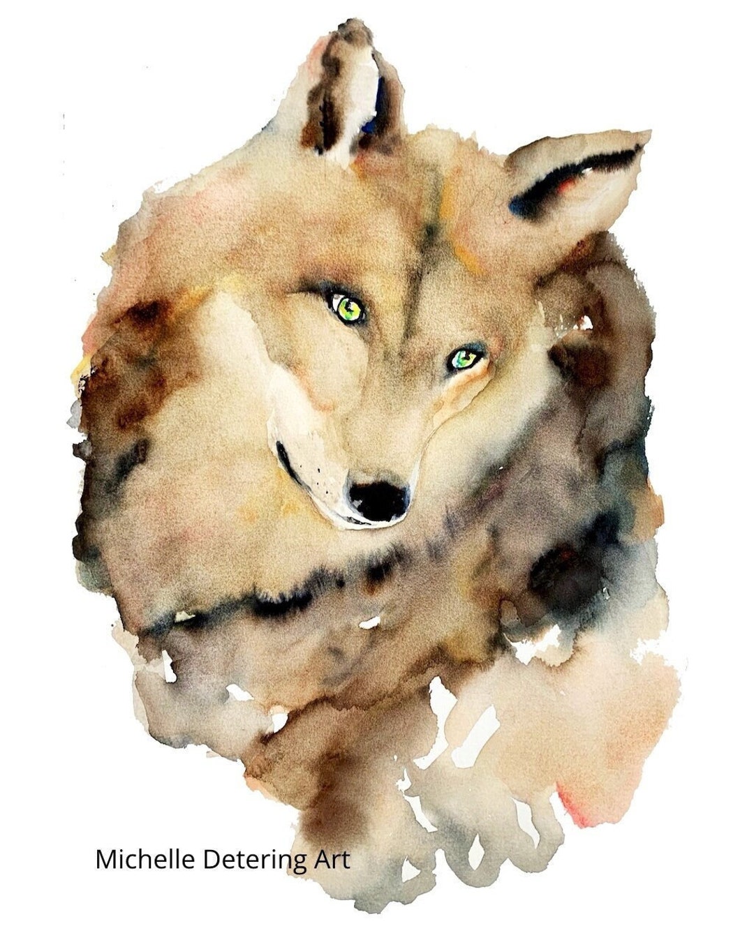 Coyote Watercolor Print Coyote Art Coyote Decor Coyote - Etsy