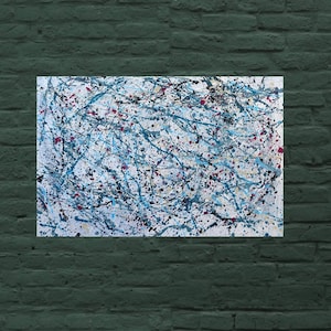 Splatter Expressionist Painting - Abstract Original Art on Canvas, Modern Hand-Painted Decor, Abstract Expressionism Art, Unique Wall Decors
