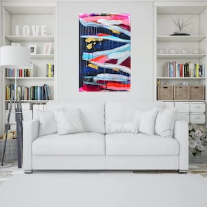 Bold Blue Expressionist Painting, Original Abstract Wall Art on Canvas, Expressionist Artwork, Blue Abstract Canvas, Acrylic Artwork