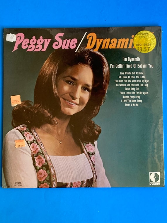 NOS Sealed True Vintage 1962 Vinyl Record Album LP Peggy Sue “Dynamite” Decca DL75153 Forward By Loretta Lynn