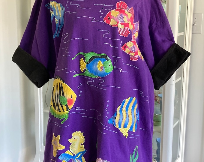 Felicity | Women's Vintage Fish Art Print Casual  Shirt main image 1