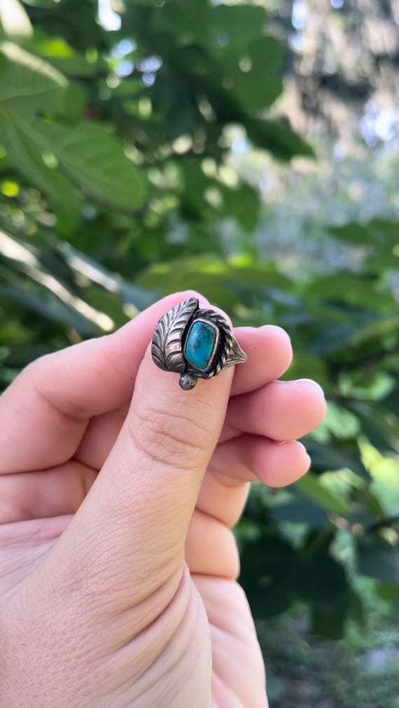 Vintage turquoise sterling silver ring | Navajo | 