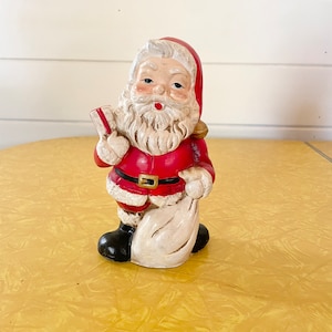 Vintage 70s Santa piggy bank | figurine | handmade | ceramic