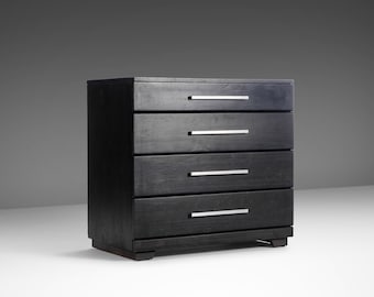 Raymond Loewy for Mengel Ebonized Four Drawer Dresser, USA, c. 1950's