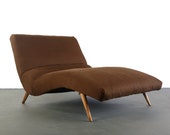 Architectural Wave Chaise Lounge Chair Designed by Lawrence Peabody For Selig