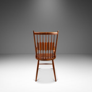 Set of Two 2 Mid-Century Modern Windsor Centennial Chairs in Solid Walnut by Kipp Stewart for Drexel, USA, c. 1960's image 4