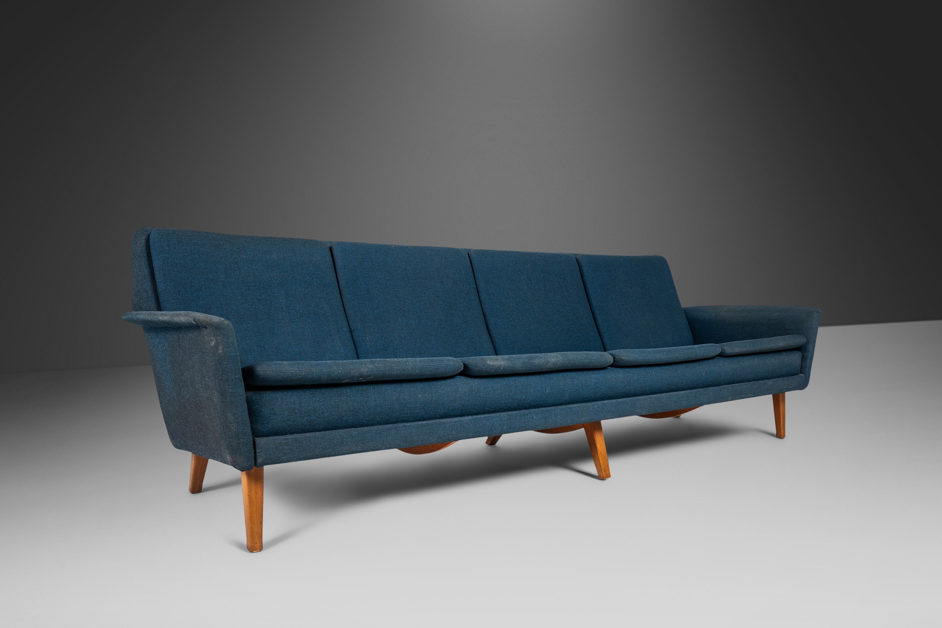 Mid Century Modern Four seat Sofa by Folke Ohlsson Fritz Hansen