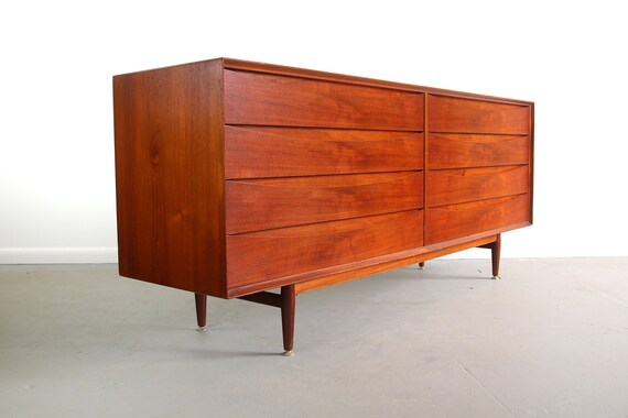 Arne Vodder Large Eight Drawer Dresser Credenza Designed By Etsy