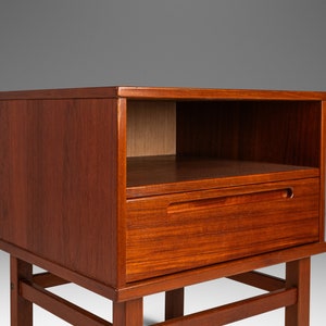 Nightstand / End Table in Teak by Nils Jonsson for Torring Møbelfabrik Produced by HJN Mobler, Denmark, c. 1960's image 6