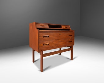 Danish Modern Secretary Desk Vanity in Teak by Arne Wahl Iversen, Denmark, c. 1960's