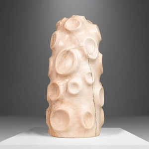 Modern Abstract Sculpture in Solid Alabaster 'Tenticle' by Mark Leblanc 1/8, USA image 3