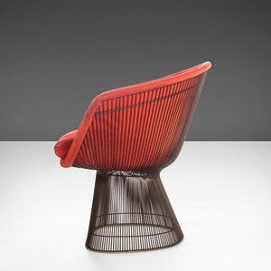 Set of Two 2 Lounge Chairs by Warren Platner for Knoll in Original Red Knoll Fabric, c. 1966 image 5