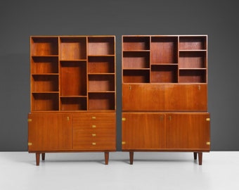 A Pair of Peter Lovig Nielsen for Dansk Designs Wall Unit / Room Dividers / Bookcases, c. 1950s