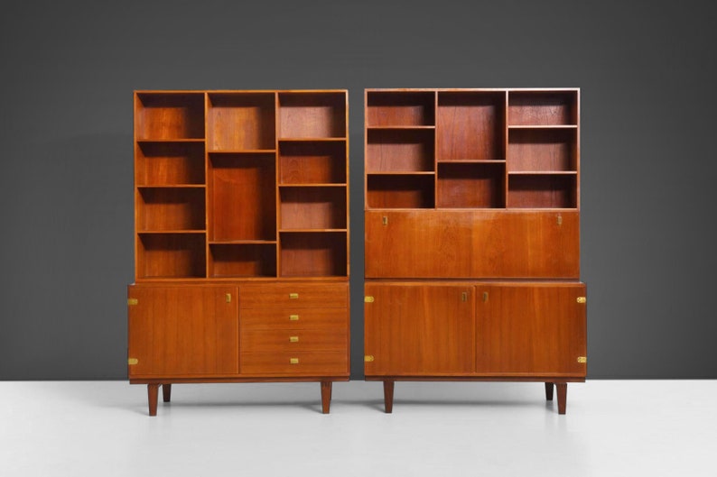 A Pair of Peter Lovig Nielsen for Dansk Designs Wall Unit / Room Dividers / Bookcases, c. 1950s image 1